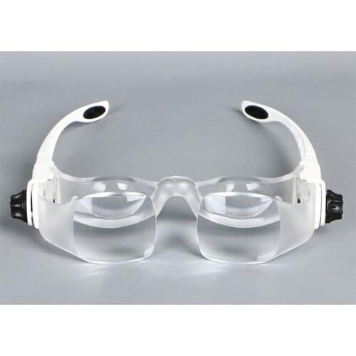 3.8X Bracket TV Glasses Magnifier Headband Loupe Goggles Magnifying Glass With Phone Holder Glasses Case