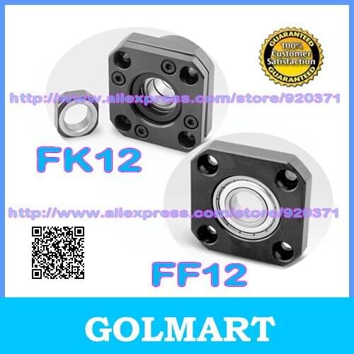 3sets FK12 Fixed Side + FF12 Floated Side for XYZ CNC parts nut with deep groove ball bearing inside