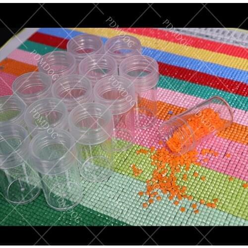 30/60/240 Bottles Transparent Container Case Diamond Painting Accessories Diamond Embroidery Beads Storage Box Organizer Tools