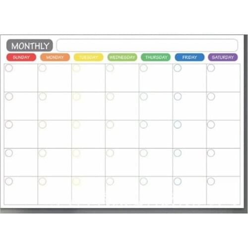 42×30cm Monthly Weekly Planner Magnetic Refrigerator Message Sticker Durable and Practical Refrigerator Sticker Whiteboard