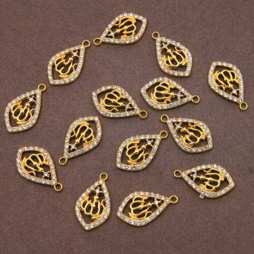 6pcs Gold/Rose gold Colors Allah Pendant Women Men Jewelry Middle East/Muslim/Islamic Arab Ahmed gifts wholesale