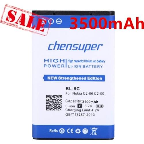 3500mAh BL-5C / BL 5C High Capacity Battery for Nokia 5130 XpressMusic 6230i 1100/1108/1110/1112/1116/1200/1208/1209/1255/1315