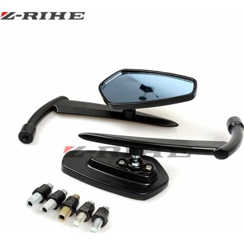 CNC Aluminum Motorcycle Rearview Mirrors Glass Rear View Side Mirror Universal for HONDA KAWASAKI YAMAHA DUCATI APRILIA