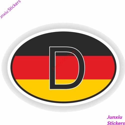 Personality Car Sticker Funny German Country Code Bumper Trunk Voiture Course Racing Rally Decal Decor Accessories PVC12x8cm