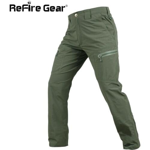 ReFire Gear Tactical Combat Military Training Multi-pocket Quick Dry Trousers Lightweight Zipper Pocket Combat Trouser