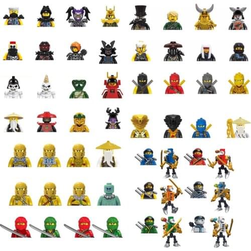 Japan Anime Movie Ninja Figures Building Block Skeleton Human Snake Samurai Hero Character Figurine Brick Set Boy DIY Toys Gift