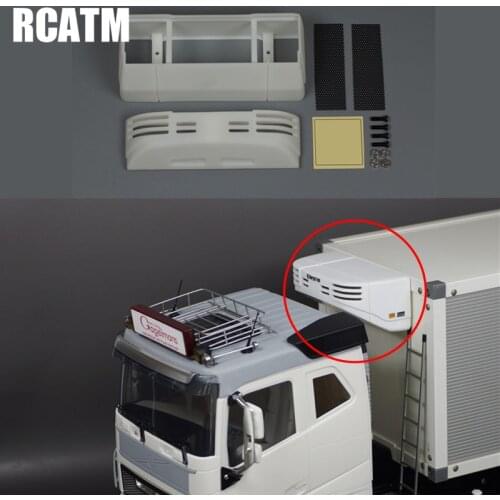 Simulation Chiller Air Conditioning for 1/14 Container Refrigerator Semi-trailer for Tamiya RC Truck Scania Actros Volvo Man