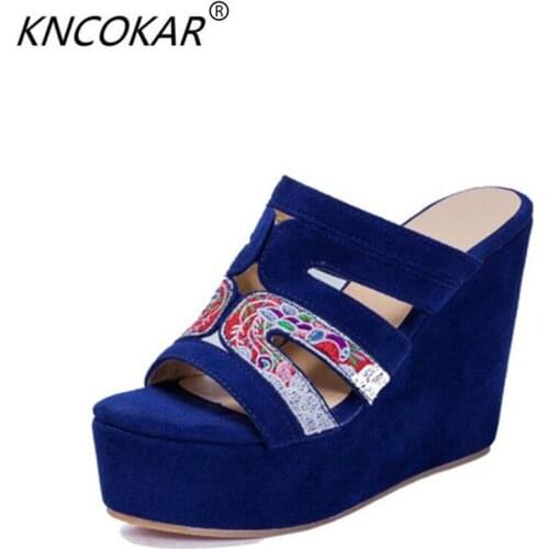 KNCOKAR Women's Wedge Ankle Boots