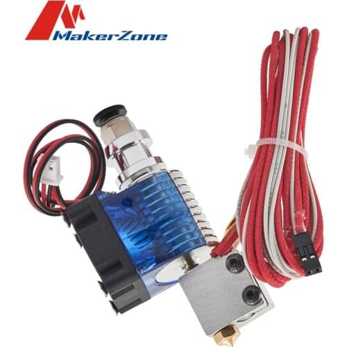 Volcano Print Head Extruder kit J-head Hotend with Cooling Fan Nozzle Heat sink Aluminium block for 3.0mm Filament 3D Printer