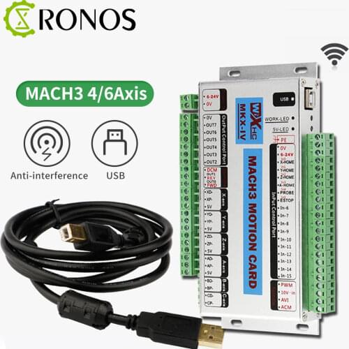Mach3 CNC Controller Card 3 Axis 4 Axis Motion Controller USB Interface Engraving Machine E CUT Board Upgrade Version