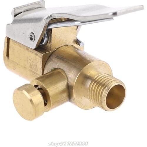 Brass Tire Inflator Lock on Air Chuck Air Compressor Pump Fine Thread Deflation Portable tire inflator Chuck N16 20 Dropship