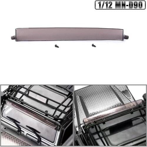 MJRC Upgrade parts, front windshield visor, rain file, acrylic transparent black Toy car parts 1/12 MN-D90 Defender