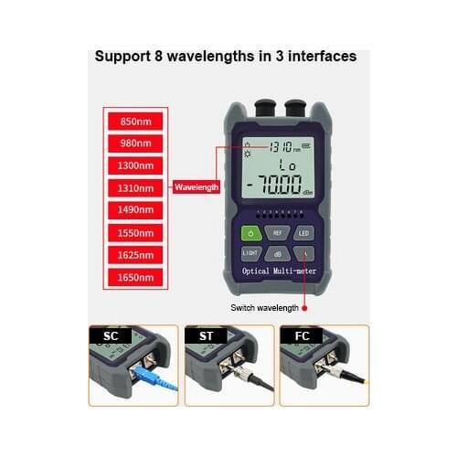 4 in1 Multifunction Visual Fault Locator Network Cable Test optical fiber Tester VFL,Fiber Optical Power Meter 5km 15km 30KM