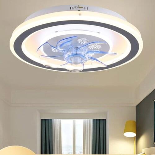 Fan Light Invisible Ceiling Fan Light with Light Modern and Simple Living Room Bedroom Dining Room LED Invisible Fan Chandelier