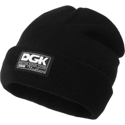 New DGK Patch Casual Autumn cap Beanies For Men Women Keep warm Fashion Knitted Winter Hat Hip-hop Skullies Cold Hat