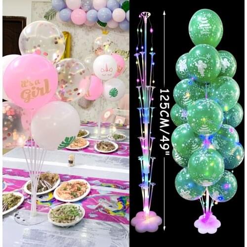 7/13/19 Tubes Birthday Balloon Stand Holder Column Christmas Balloons Birthday Party Decoration Kids Baby Shower Christmas Balls