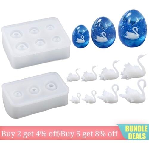 Silicone Egg Mold UV Epoxy Resin Mould Swan Filler Decorative Craft for Jewelry Making DIY Handmade Chocolate Fondant Tools