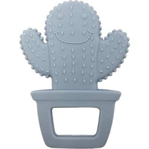Food Grade Silicone Teethers DIY Cactus Baby Teether Infant Baby Silicone Charms Kids Teething Gift Toddler Toys 5 Colors