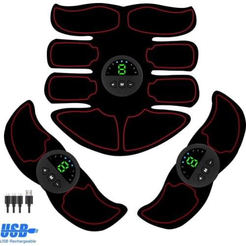 Abdominal Muscle Stimulator Trainer EMS Abs Fitness Equipment Training Gear Muscles Electrostimulator Toner Exercise At Home Gym