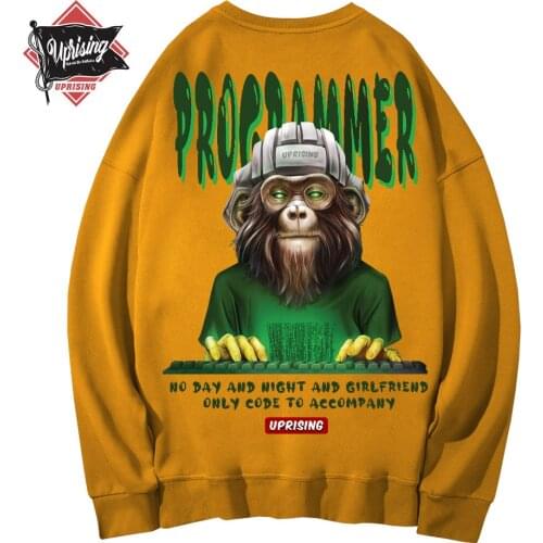 Long-sleeved Hoodie round neck retro large size Hoodies, Sweatshirt Debug definition hip-hop programmer coding gift cotton mens