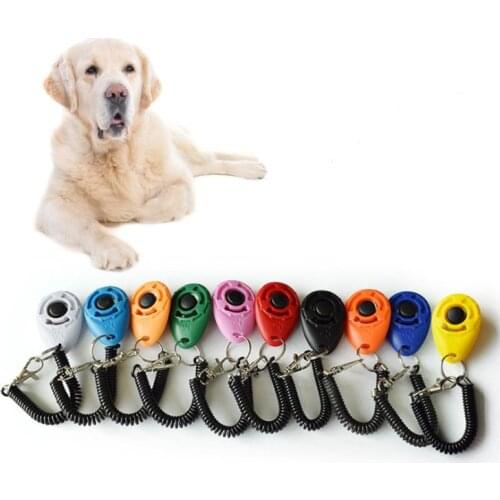 Pet Dog Training Click Clicker Agility Training-Trainer Aid Dogs Trainings Obedience Supplies With Telescopic Rope SN1261
