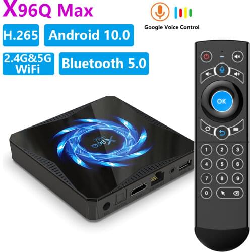 X96Q Max TV Box 2020 New Android 10 10.0 2.4G&5G Dual wifi Google Voice Assistant TVBOX BT5.0 Youtube Set top box CPU H616 4K/6K