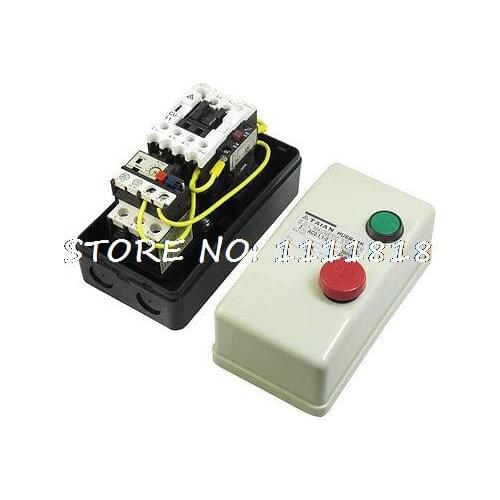On Off Switch Enclosed 3 Pole Motor Magnetic Starter 380V Coil 5.5-8.5A