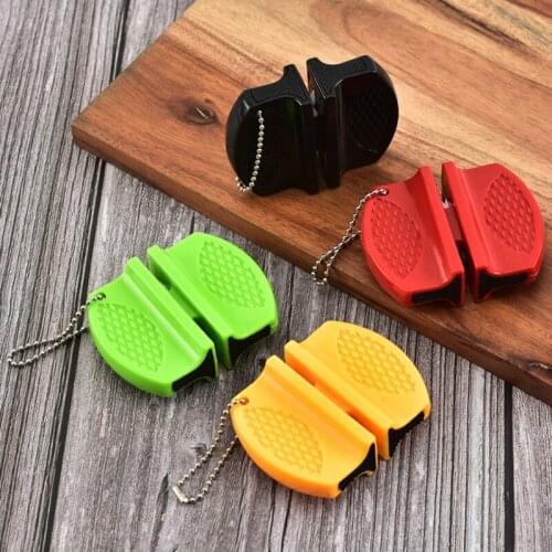 1Pcs Mini Ceramic Rod Knife Sharpener Tungsten Steel Camp Pocket Kitchen Tool Accessories Two-stage Portable Knives Stone