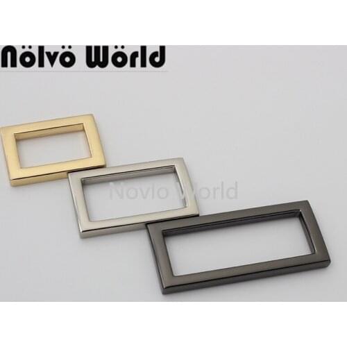 10-50pcs 6 colors 5 size 12-19-26-32-38mm inner size rectangle buckles for backpack suitcase strap adjust purse hardware