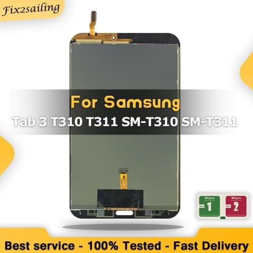 100% Tested LCD For Samsung Galaxy Tab 3 8.0 T310 T311 SM-T310 SM-T311 Display Touch Screen Digitizer Sensors Assembly Panel Rep