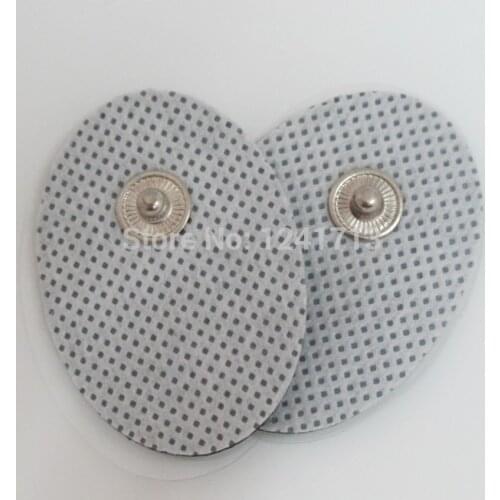 1000pcs Mini white Non-woven Tens snap electrode pad for body massage Tens unit Acupuncture /EMS machine. 4*3cm free via DHL