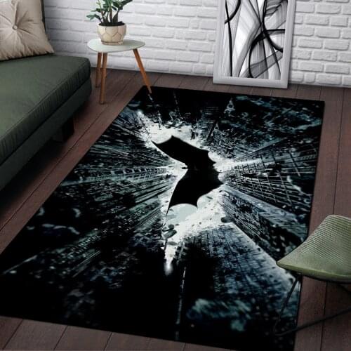 3D Bat Black Carpet Bedroom Kitchen Rugs Kids Room Home Decorative Play Mat Area Rug Parlor Carpets for Living Room Soft Tapete