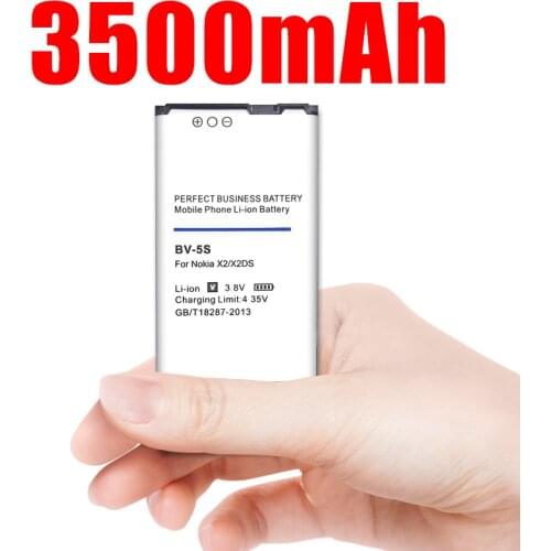 3500mAh BV 5S BV-5S BV5S Li-ion Phone Battery for Nokia X2 / X2DS / RM-1013