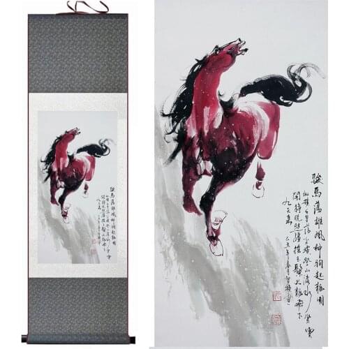 Free shipping Top quality traditional Chinese Art Painting Home Office Decoration Chinese painting horse picture