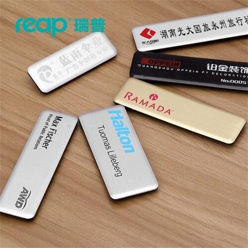 Business 20pcs/lot Reap Name Tag / Id Badge Personalized Laser Engraved, Pin Backing - Customize#7015