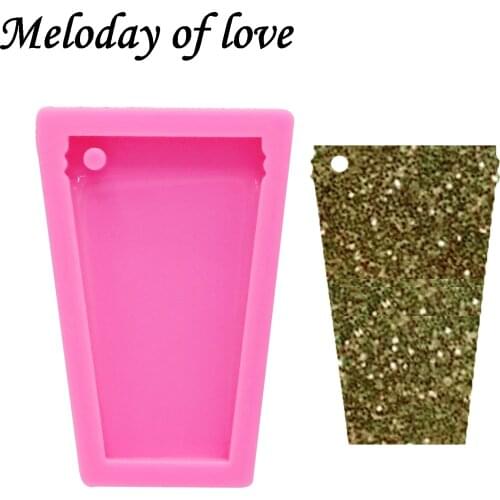Shiny Glass DIY molds epoxy resin Mold silicone tumbler mold for key chain glossy finish DY0076