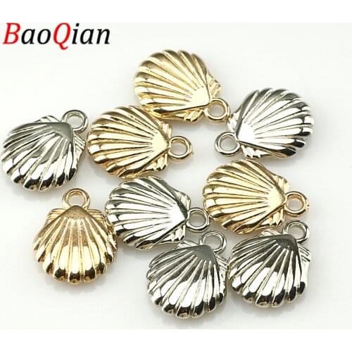 50 pcs/Batch 15x19mm Shell-Shaped Fashion Jewelry Accessories DIY Handmade Ceative Fashion Necklace Bracelet Loose Beads