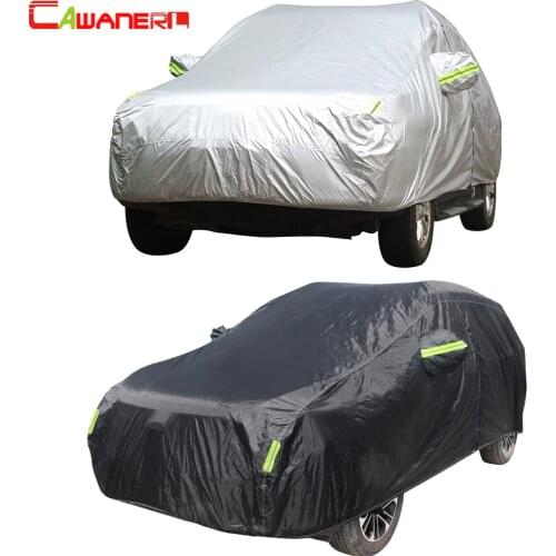 Cawanerl Full Car Cover Waterproof All Weather Sun Rain Snow Protection Anti UV Dust Proof Outdoor SUV Auto Covers Universal