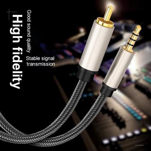 1M/2M 3.5mm to RCA High-quality Sound Digital Coaxial Gold-plated Audio Line Video Cable Stereo SPDIF Cable For Xiaomi Mi 12 TV
