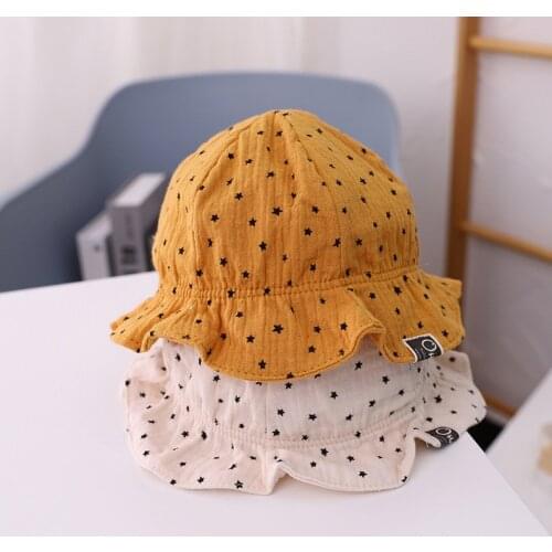Baby Cotton Hat Toddler girls bucekt Cap Newborn Infant Boys Girls Beanies Children Soft Cotton Caps Infant Sun Hat H276S