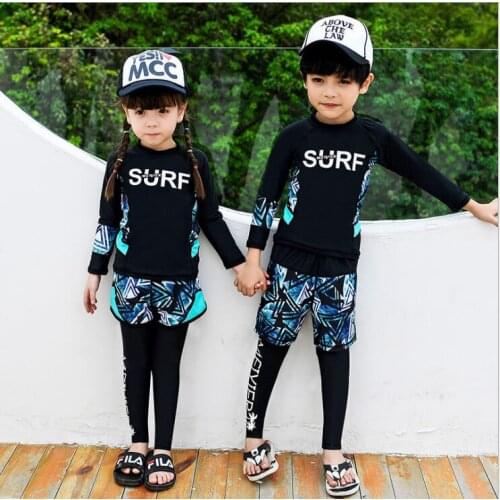Kids Rashguard Swimwear For Girls Swim Wear Plus Size Tankini Swimsuits Childrens Separate Bathing Suit Badpak Swimming Boys