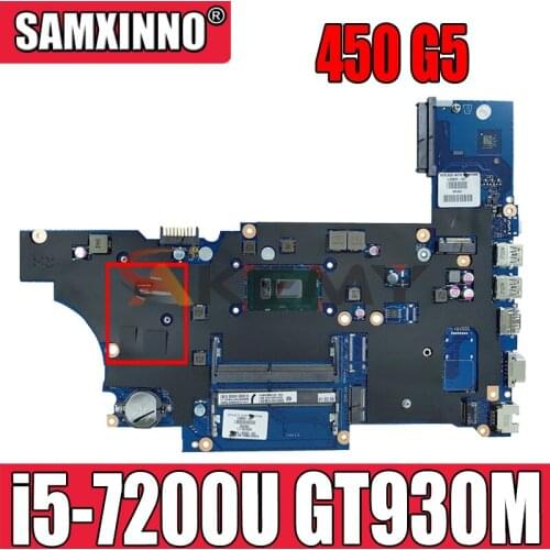 For HP For Probook 450 G5 laptop motherboard DA0X8CMB6E0 L12612-001 motherboard i5-7200U CPU GT930M GPU 100% TEST OK