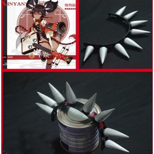 Genshin Impact Xinyan Cosplay Headwear Hair Band Anime Hair Clip Hairpin Halloween Costume Accessory Prop