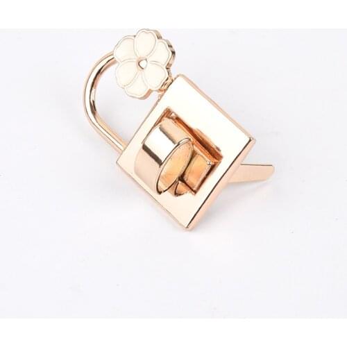 Ivoduff 4x Metal Square Twist Lock,Flower Twist Handbag Purse Lock