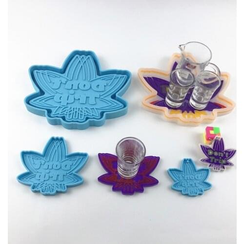 Maple Leaf Coaster Epoxy Resin Mold Keychain Silicone Mould DIY Crafts Storage Box Mold Home Decorations Casting Tool
