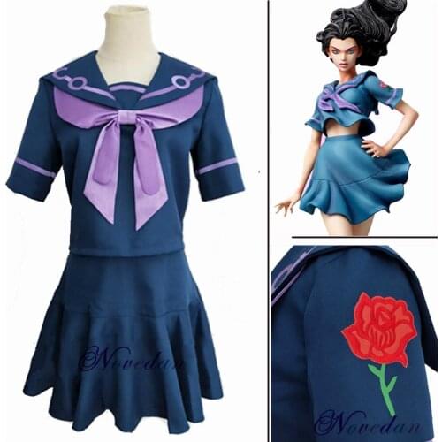 JoJos Bizarre Adventure Cosplay Costume Yukako Yamagishi Uniform Women Dress Sailor Suits JOJO Outfits Full Set