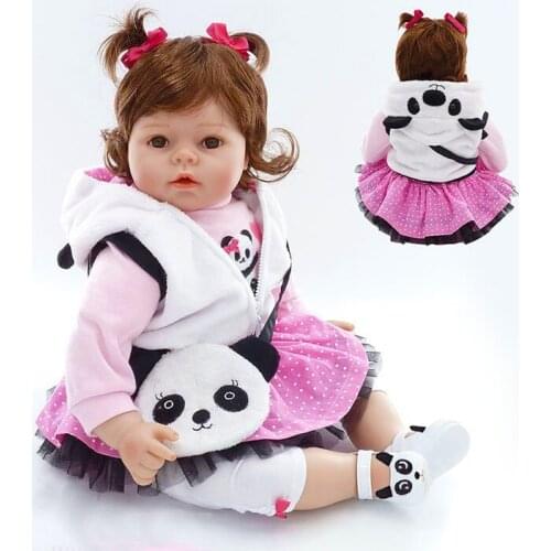 NPK 20" girl doll reborn silicone vinyl children bebe gift boneca reborn menina realista newborn babies reborn baby dolls