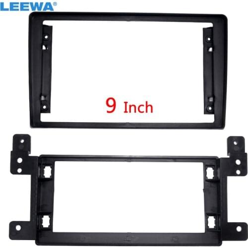 LEEWA Car Audio 9" Big Screen Fascia Frame Adapter For Suzuki Grand Vitara 2Din DVD Player Dash Fitting Panel Frame Kit #CA6600