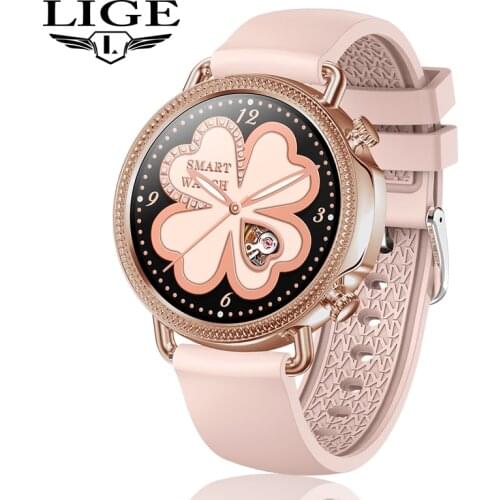 LIGE 2021 New IP67 Waterproof Smart Watch Women Cute Bracelet Heart Rate Monitor Sleep Monitoring Men Smartwatch For IOS Android