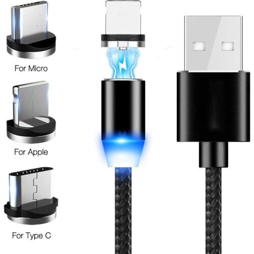 Magnetic USB Cable Fast Charging For Iphone TYPE-C Micro USB Android IOS Data line for Xiaomi Redmi Samsung Cord Magnet Plug